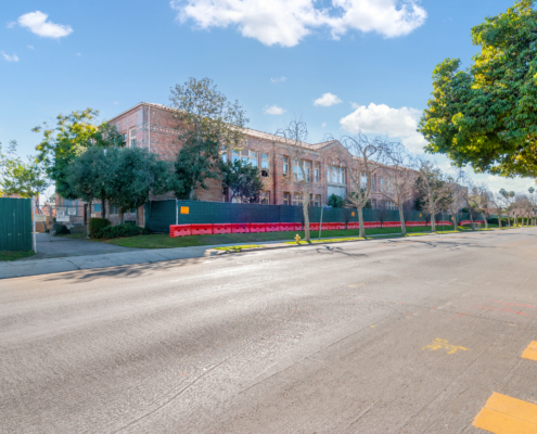 John Burroughs Middle School exterior from the street