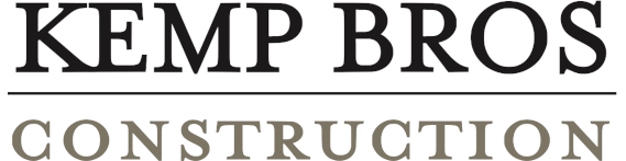 Kemp Bros logo in black and grey