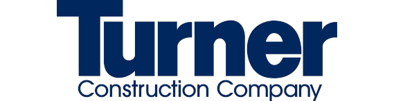 Turner construction company logo in blue